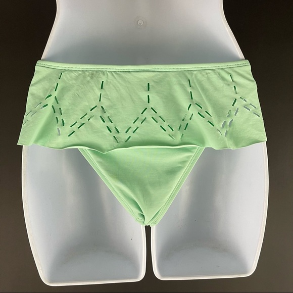 L*Space Women’s Green Skirt Bikini Bottom - Picture 7 of 9